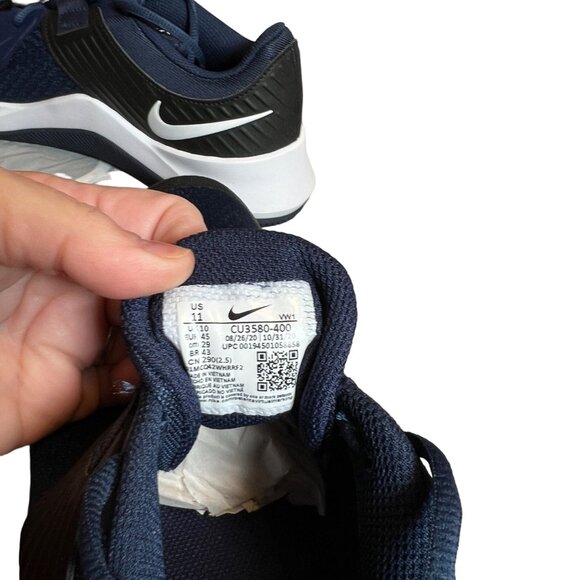 NWB NIKE Shoes Men's MC Trainer Ptl. Leather Upper Swoosh Blue Black 11BGB - Picture 3 of 11